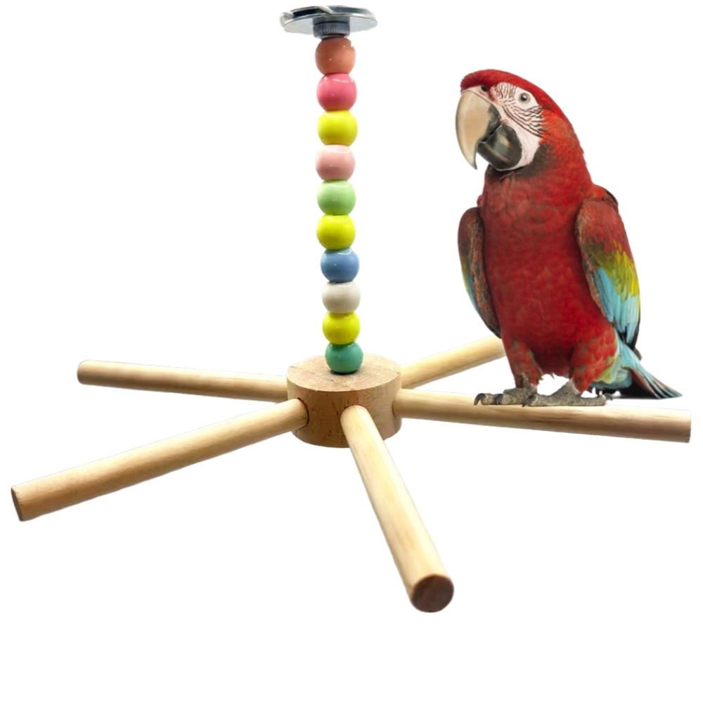 Jouet perchoir rotatif pour oiseaux