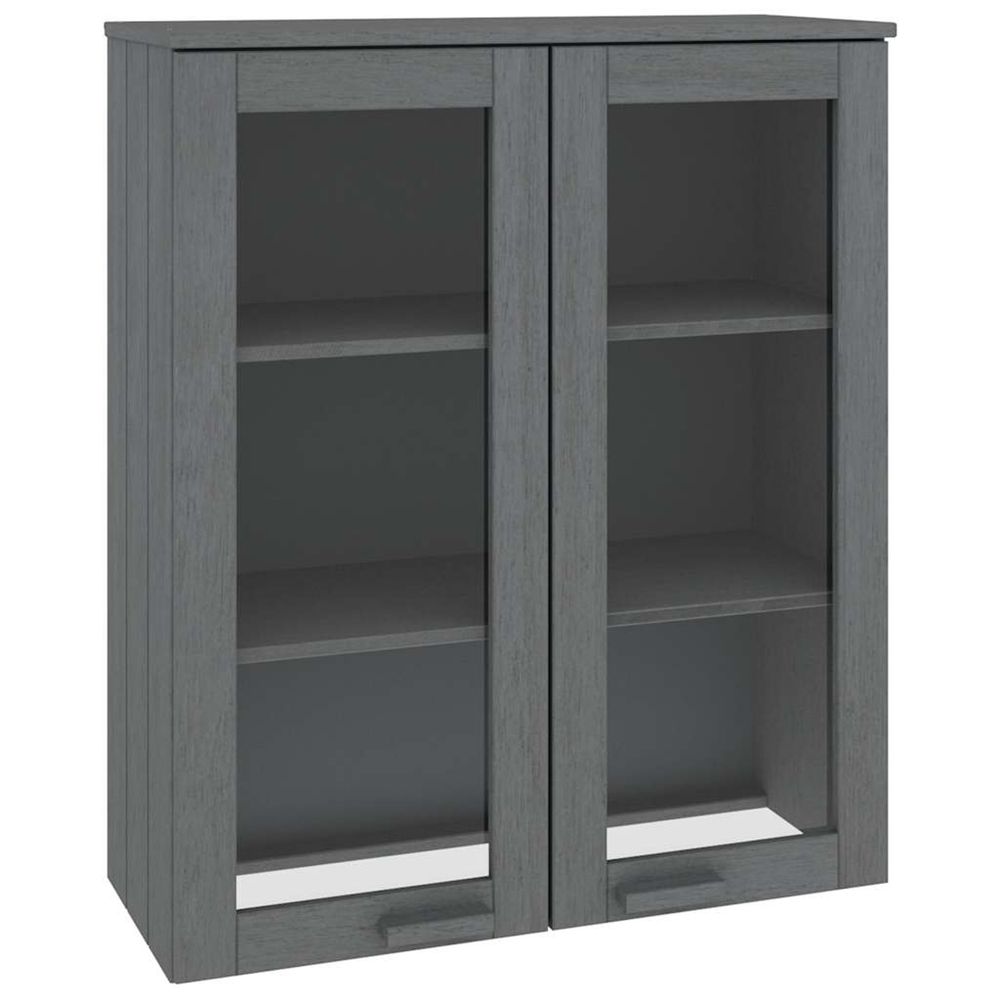 Dessus de buffet hamar gris foncé 85x35x100 cm bois de pin