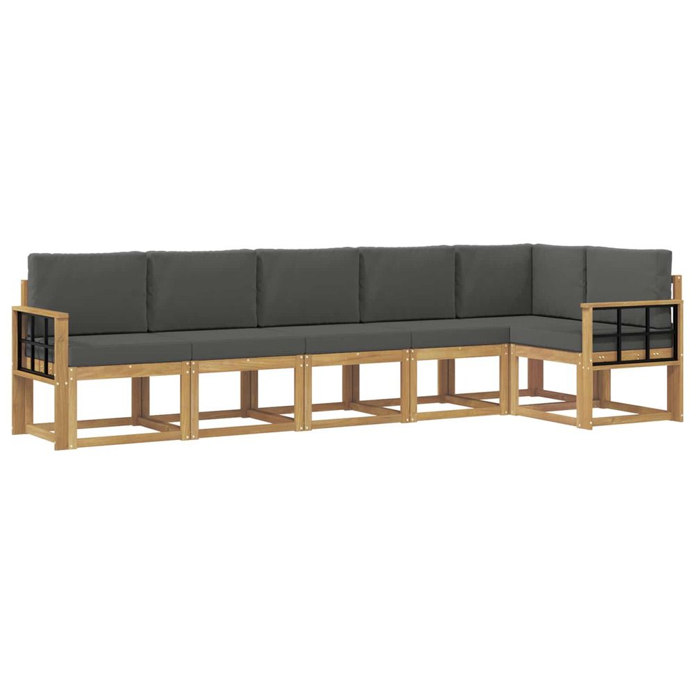 Ensemble de canapés d'extérieur 6 pc blanc et anthracite