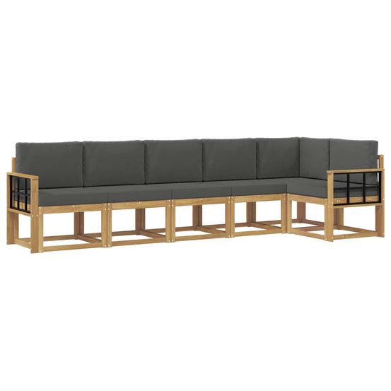 Ensemble de canapés d'extérieur 6 pc blanc et anthracite