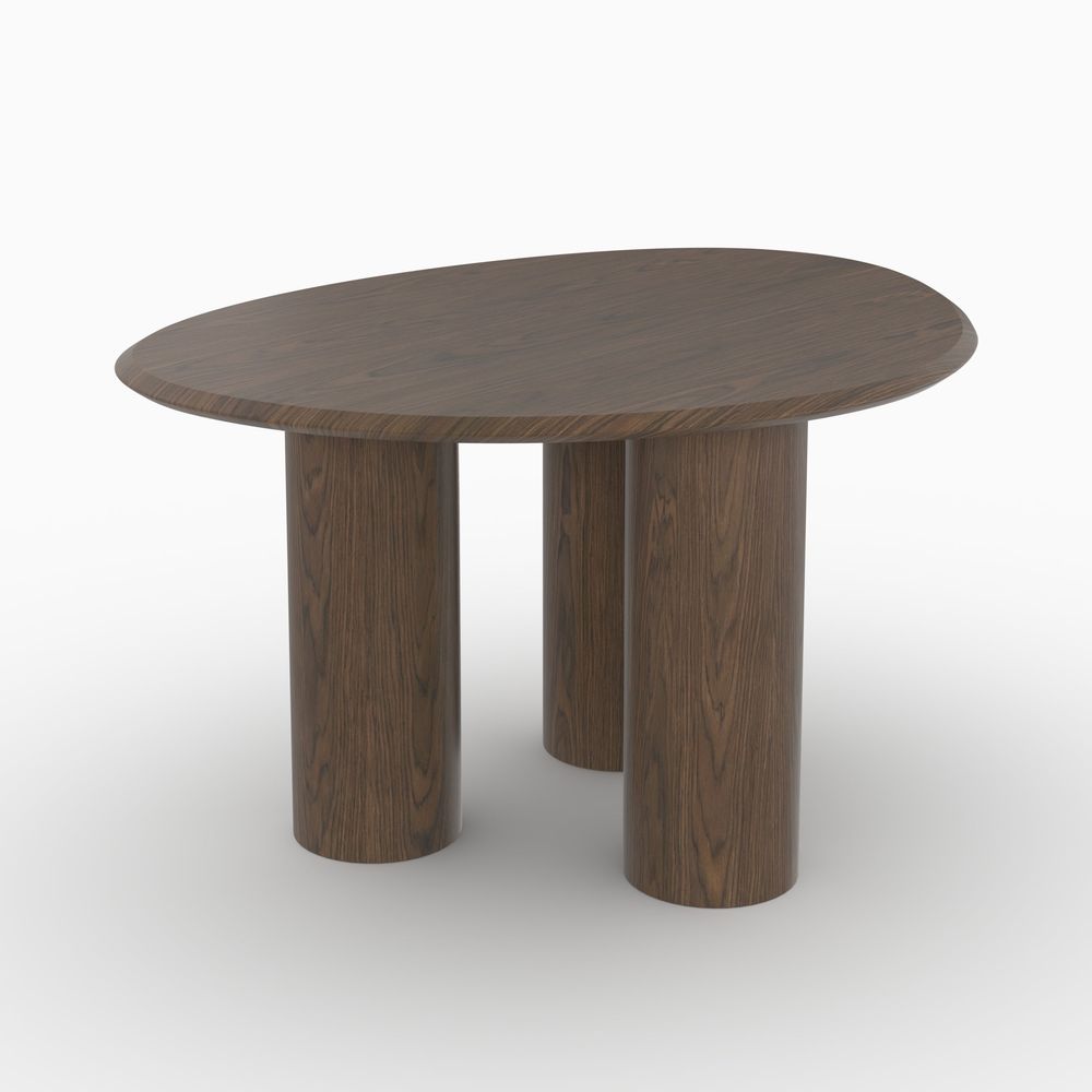 Aya-table organique en placage noyer, 6 personnes