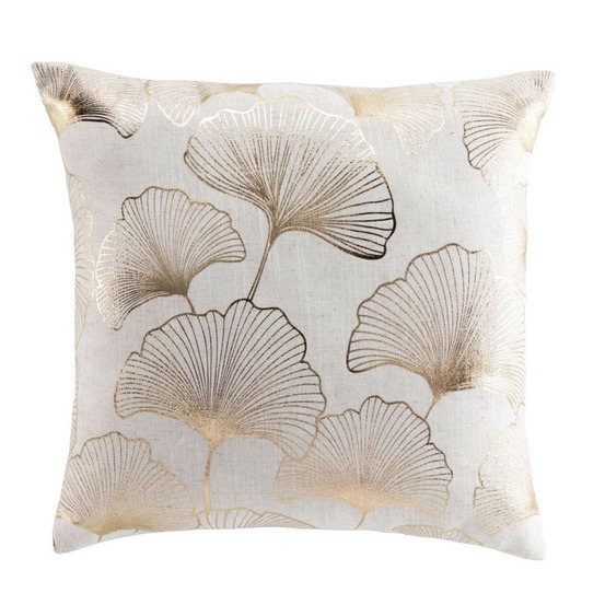 Coussin à motifs métallisés