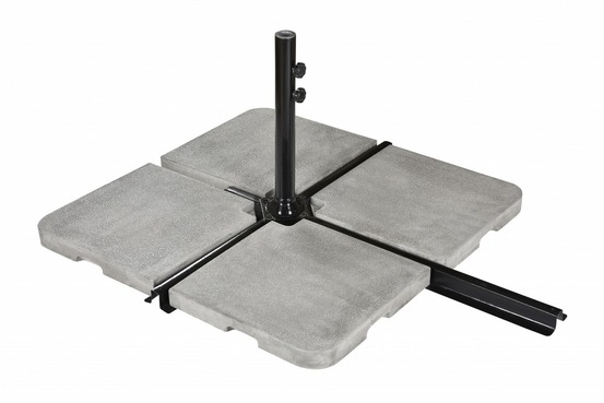 Dalle pour parasol excentré seclin ton zinc, 22 kg