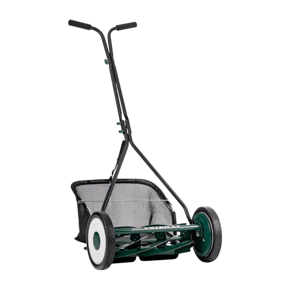 VENTEO - Tondeuse Hélicoïdale Manuelle 7 Lames de 40,6 cm avec Bac de Ramassage