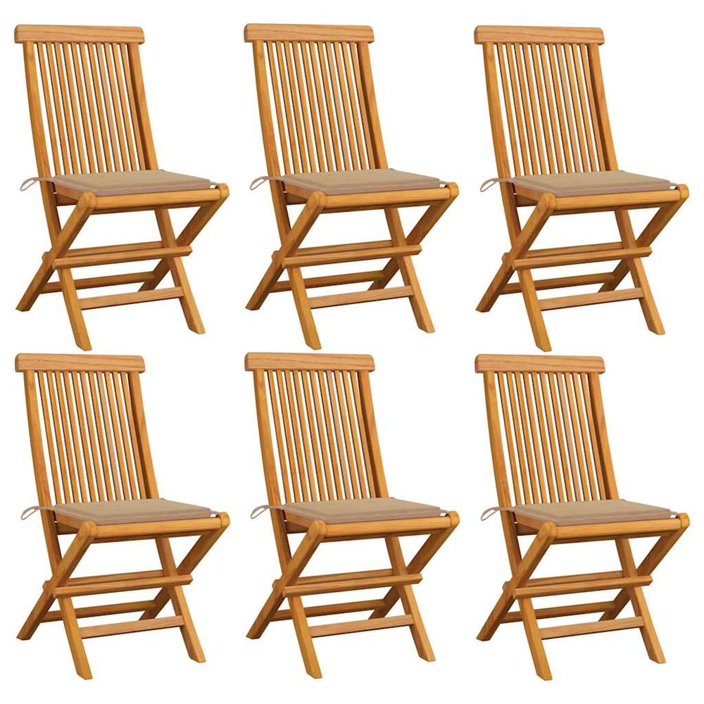 Chaises de jardin avec coussins beige