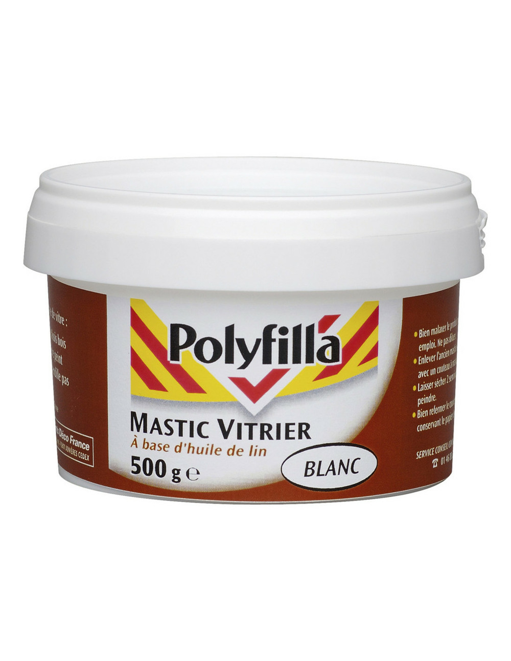 Polyf mast vitr blan.500g 1401 - polyfilla