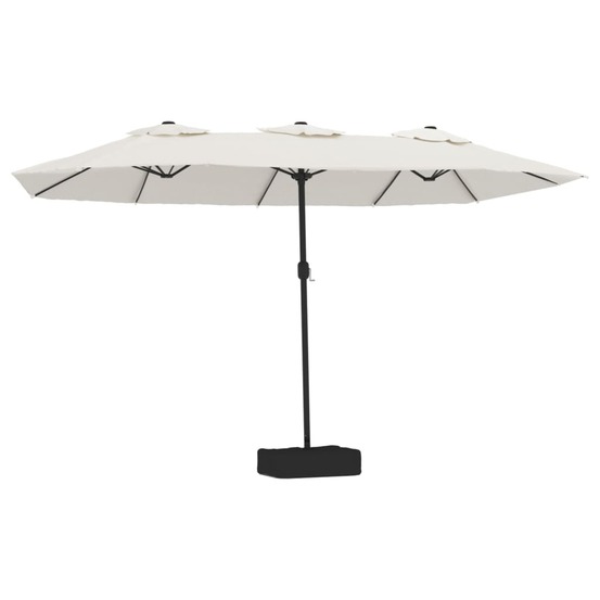 Parasol à double tête blanc sable 449x265 cm