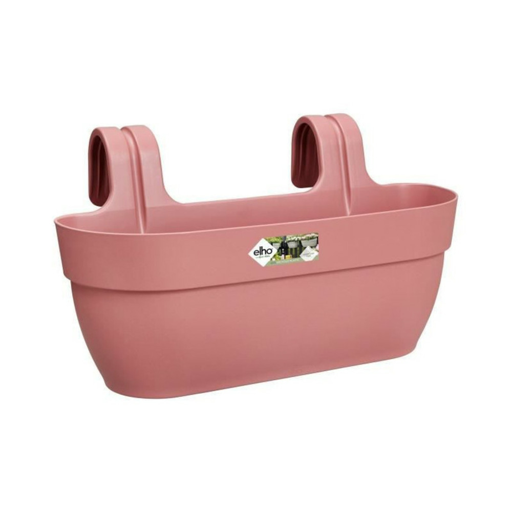 Pot de fleurs - large - rose poussiere - balcon extérieur - 24 x 46 x 26.5 cm