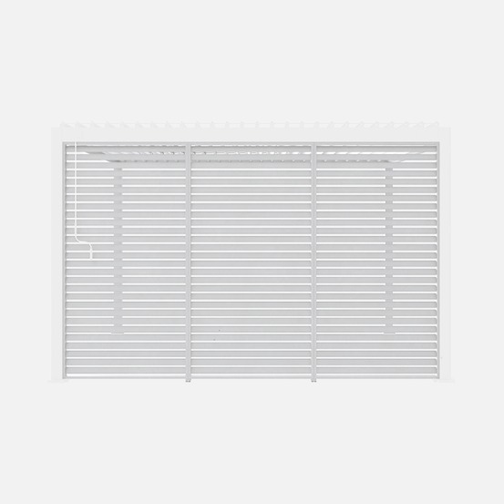 Lot de 3 persiennes 130cm pour pergola bioclimatique aluminium 4x3m triomphe