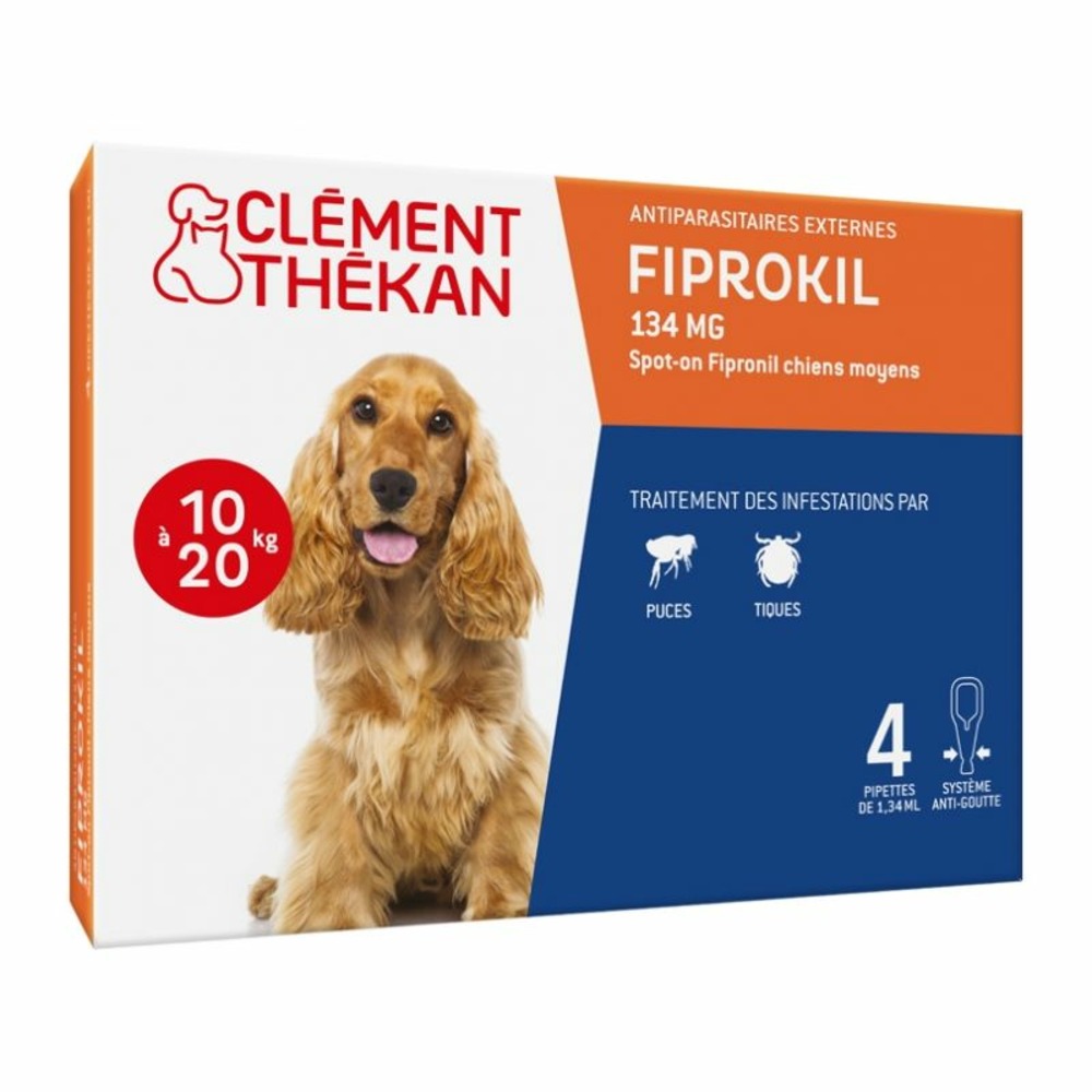 Fiprokil duo chien 10-20 kg - clement thekan 4 pipettes