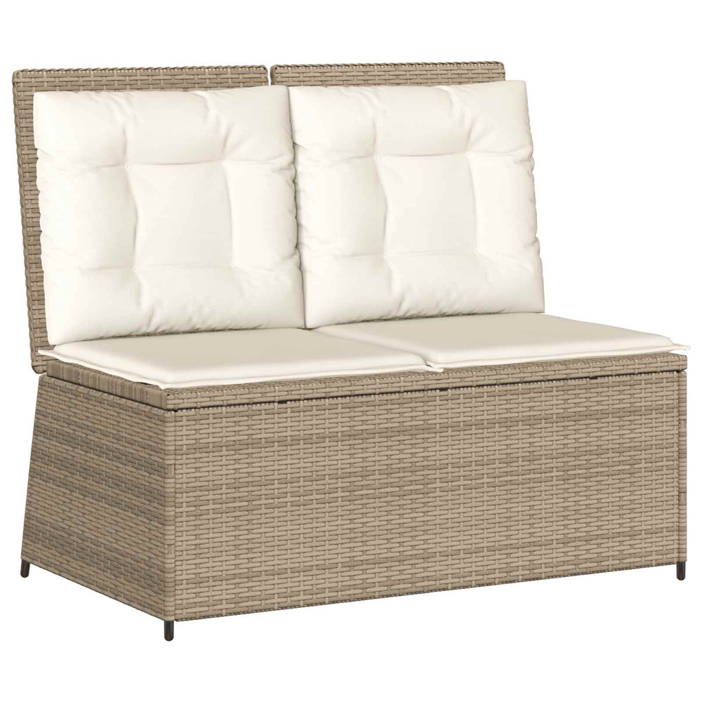 Banc de jardin beige polyrotin
