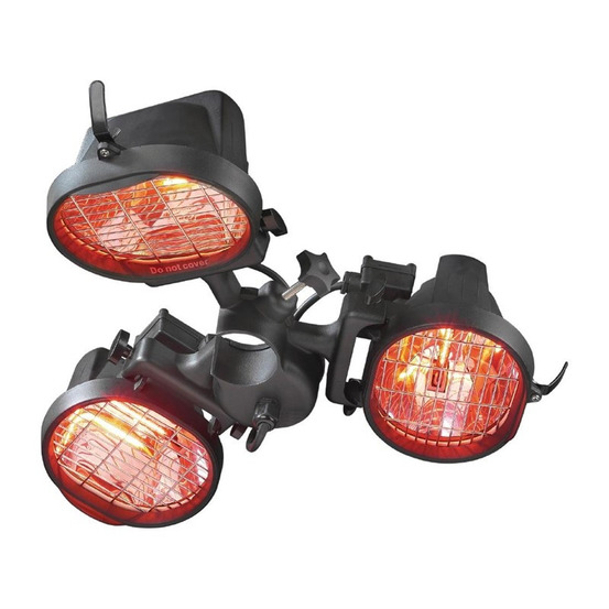 Lampe chauffante de parasol electrique - 1500w