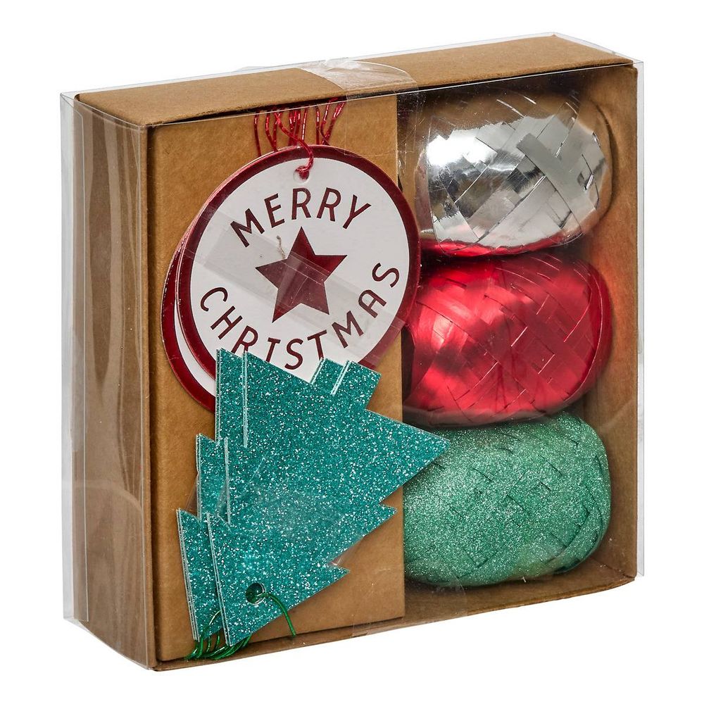 Kit de 3 bolducs de noël et 12 étiquettes cadeau