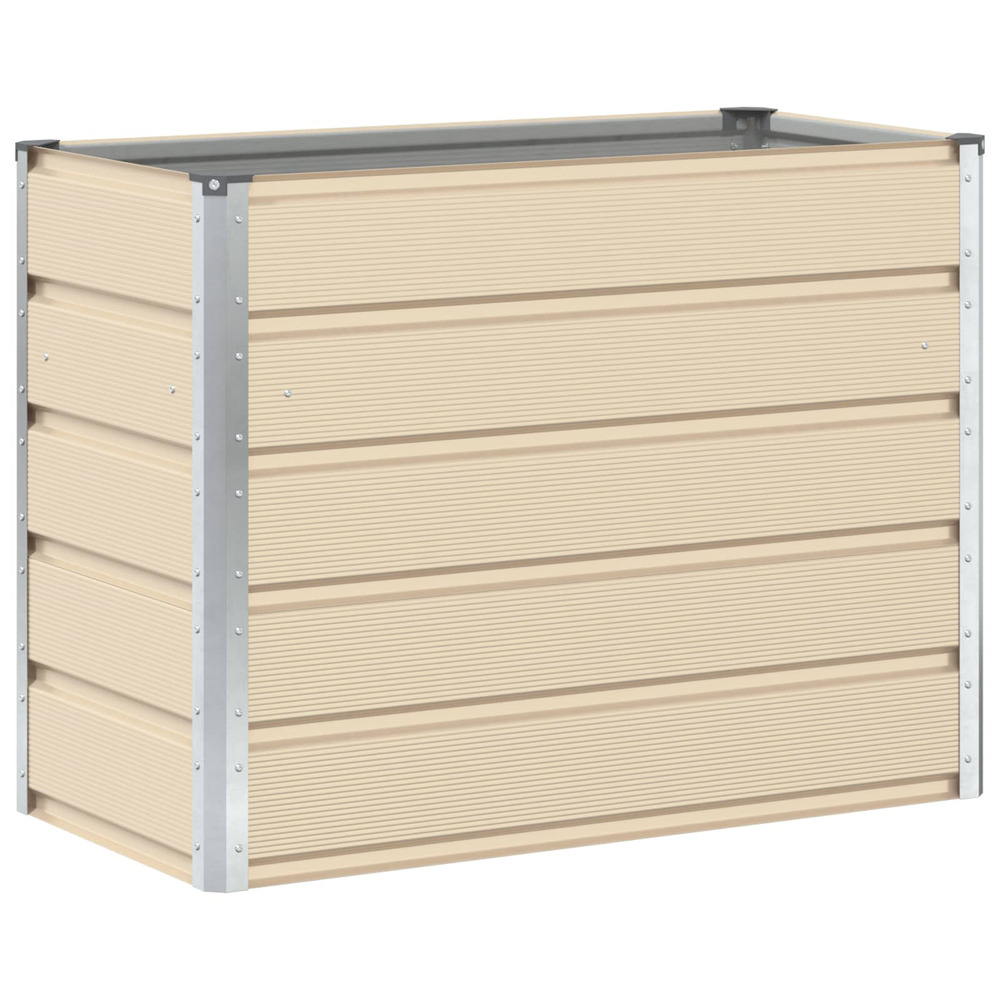 Jardinière d'extérieur ivoire 100 x 50 x 75 cm acier galvanisé