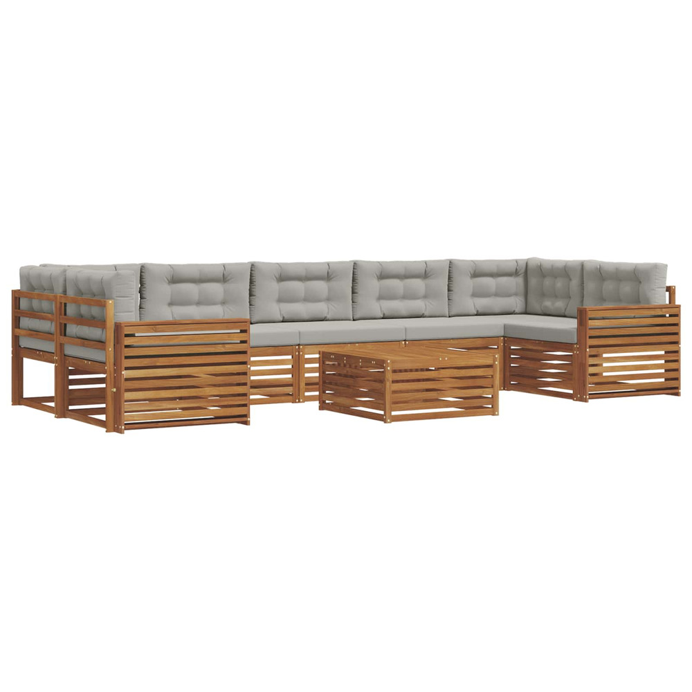 Ensemble de canapés d'extérieur 24 pcs gris naturel et clair