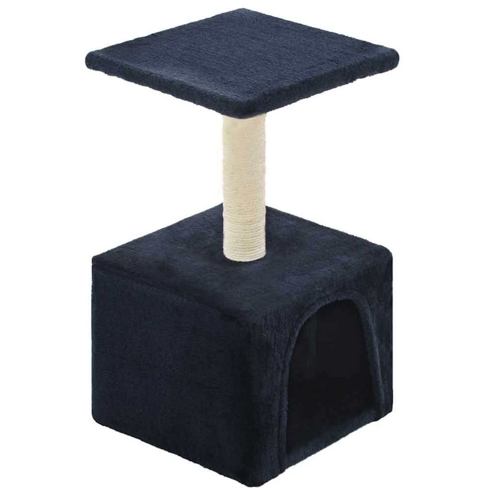 Arbre à chat avec griffoir en sisal 55 cm bleu foncé
