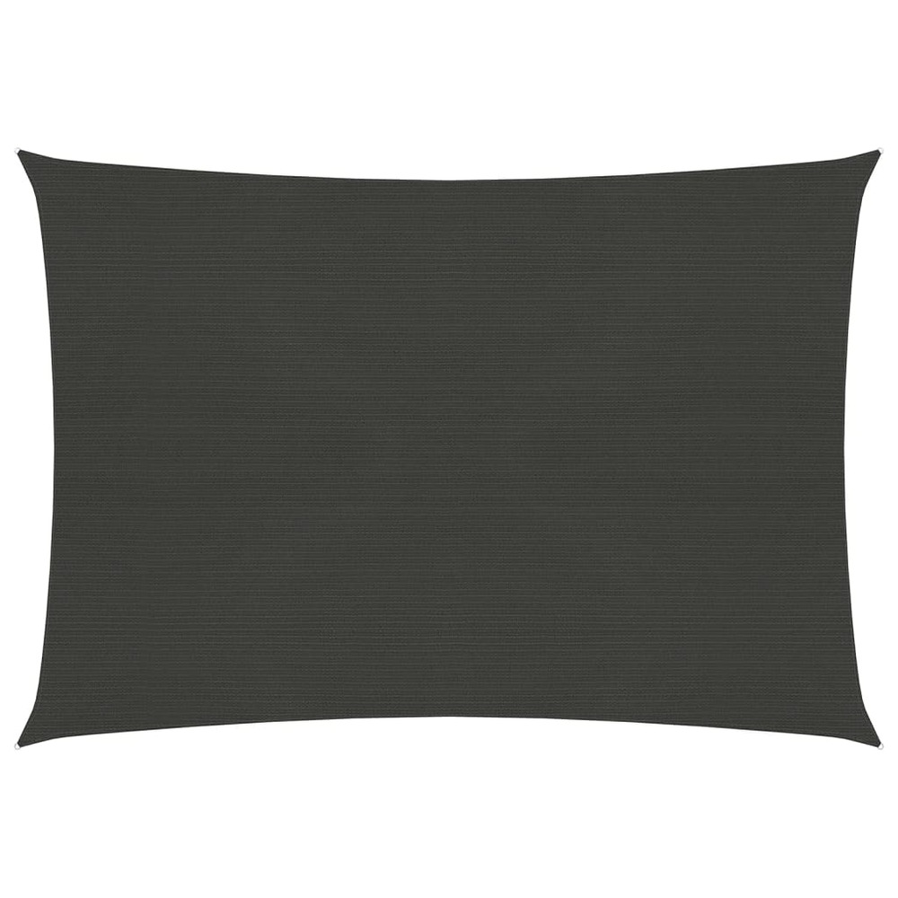 Voile toile d'ombrage parasol 160 g/m² pehd 6 x 7 m anthracite