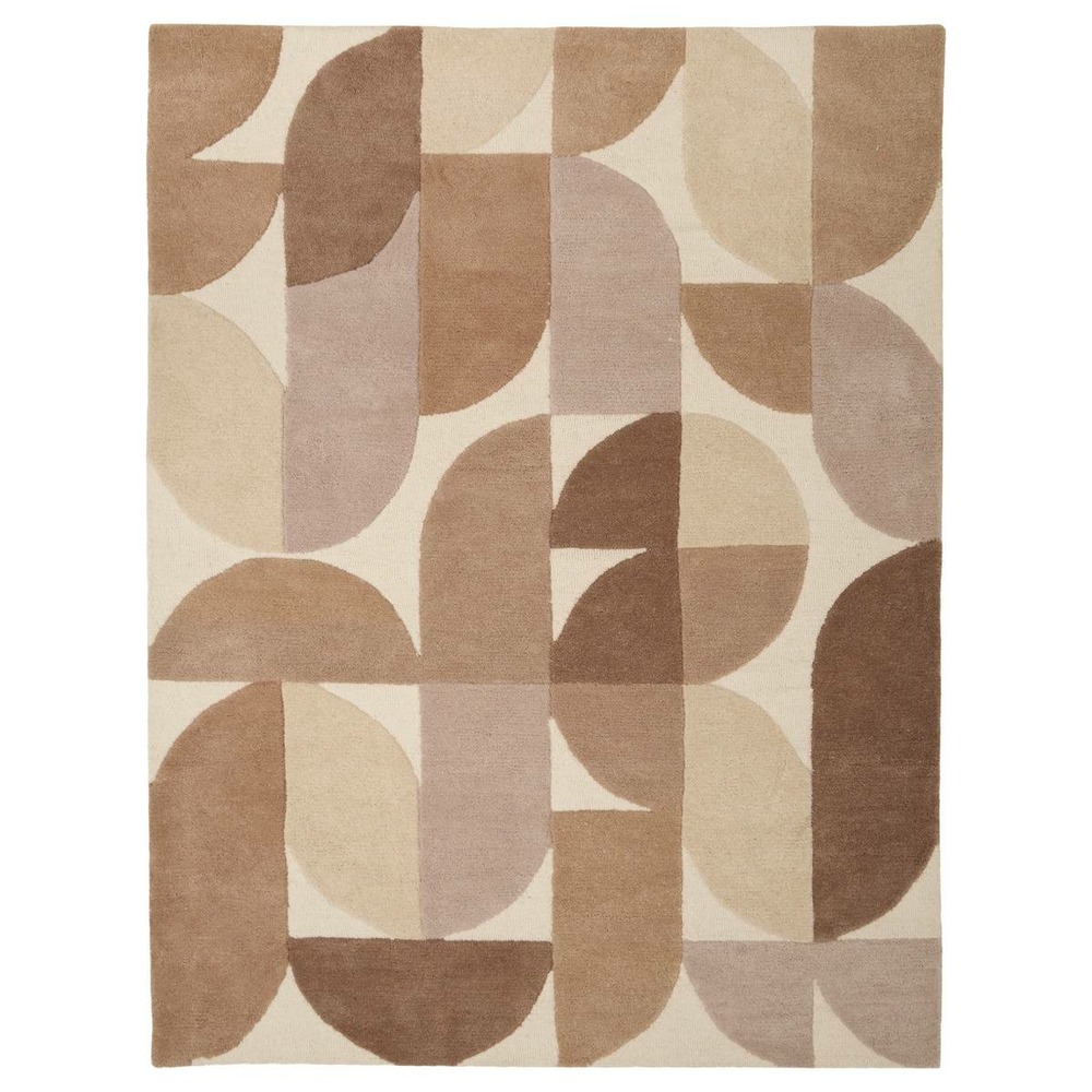 Tapis effet laine argyll beige lin 200x150cm