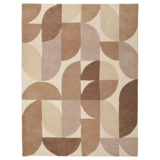 Tapis effet laine argyll beige lin 200x150cm