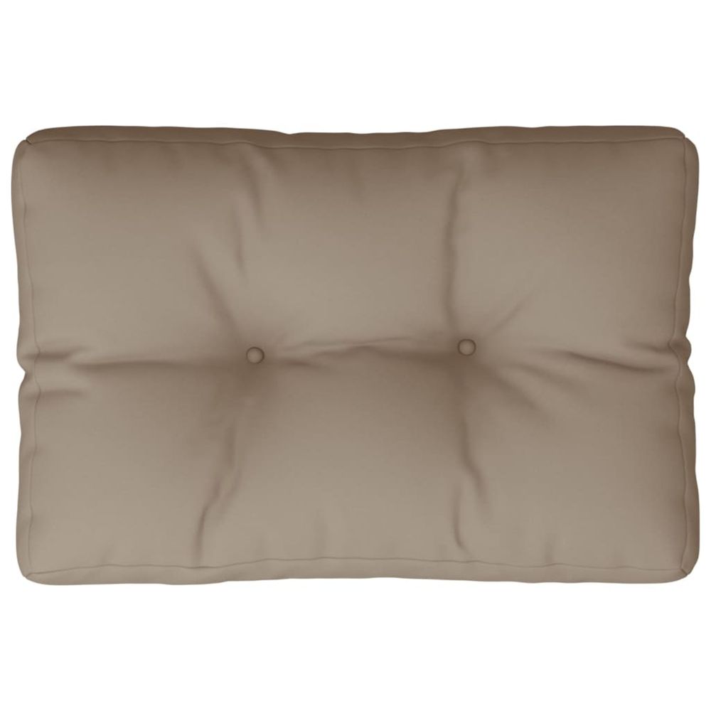 Coussin de palette taupe 60x40x12 cm tissu