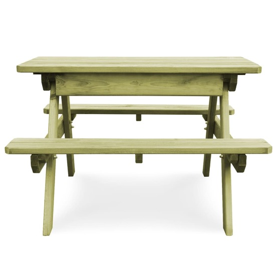 Table de pique-nique pour enfants avec bancs pinède imprégnée