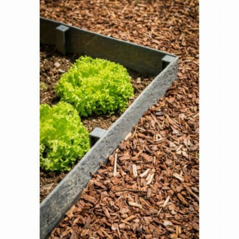 Piquet pour bordure de jardin ecolat - lot de 10 - 58 cm - gris