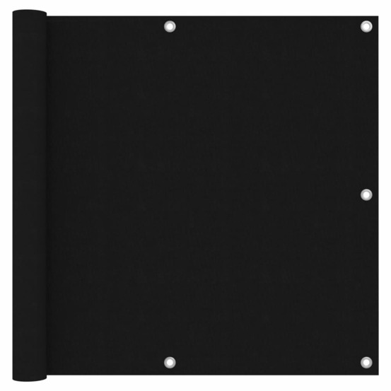 Écran de balcon noir 90x600 cm tissu oxford