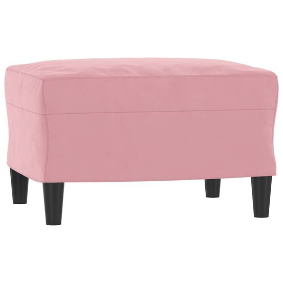 Repose-pied rose 60x50x41 cm velours