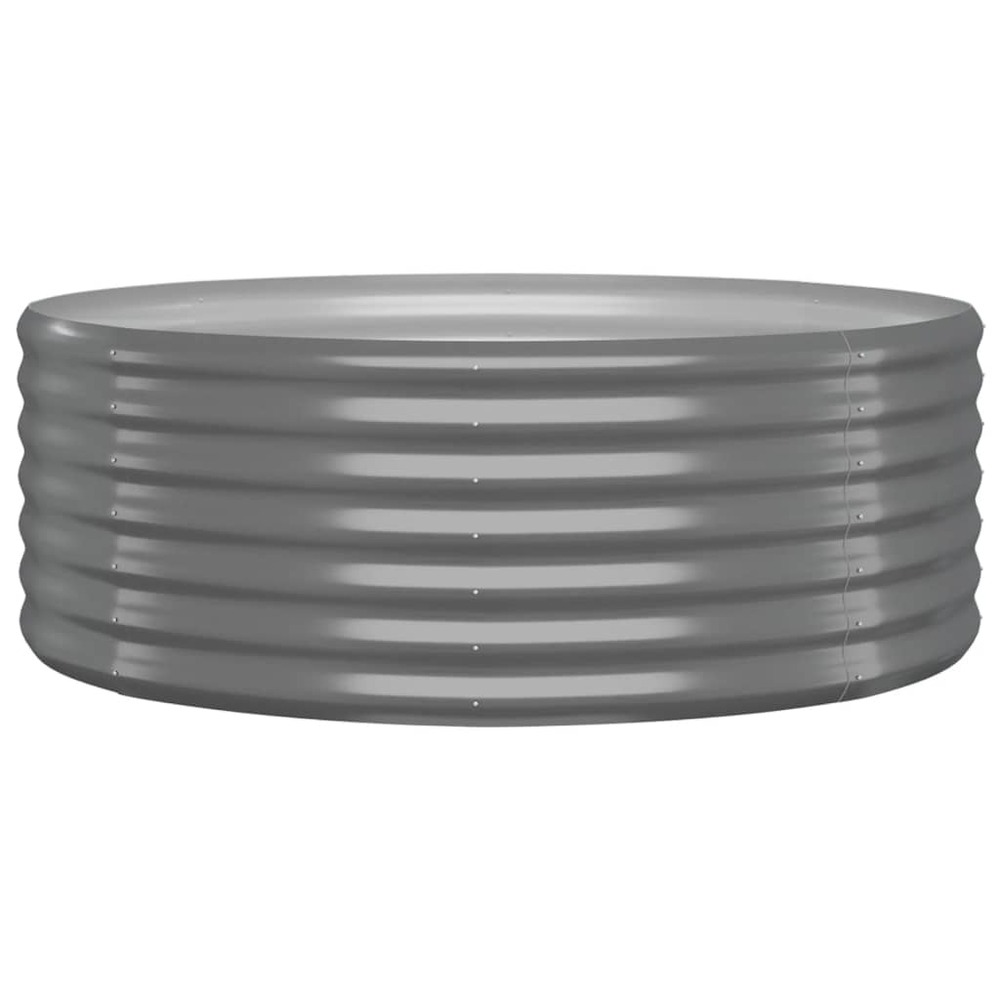 Jardinière bac lit surélevé plantes fleurs terrasse jardin de jardin acier enduit de poudre 100 x 100 x 36cm gris