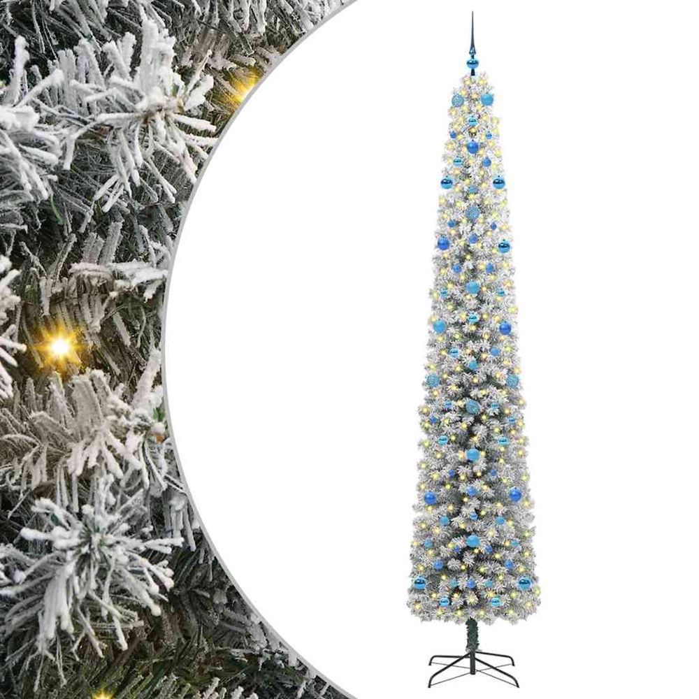 Sapin de noël artificiel vert 270 cm pvc et acier et plastique