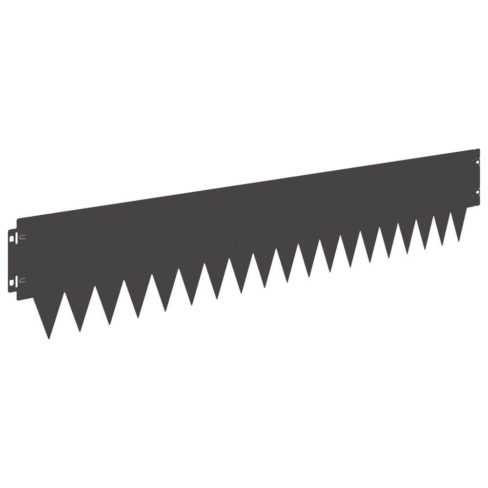 Bordure de pelouse 30 pc 103 x 20 cm acier noir