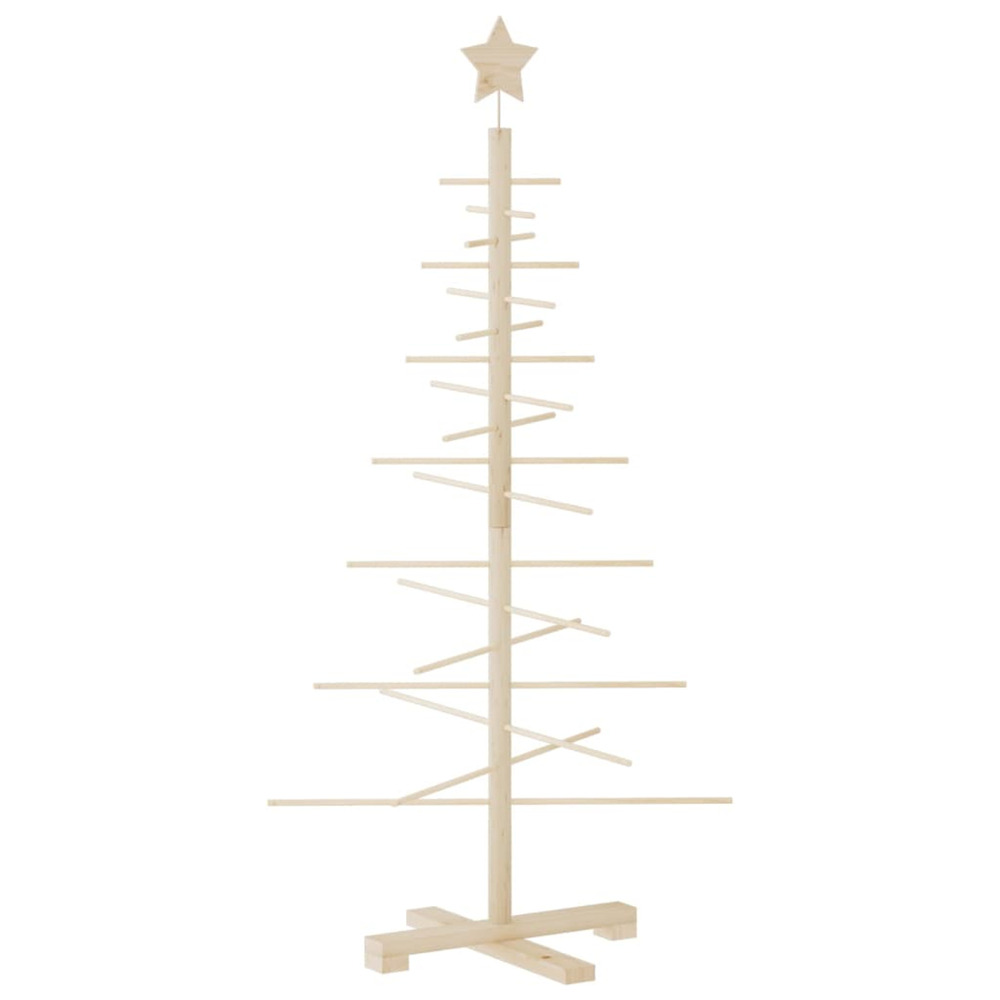 Arbre de noël en bois pour décoration 125 cm bois massif de pin