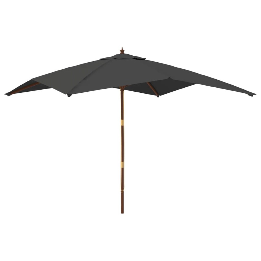 Parasol de jardin avec mât en bois anthracite 300x300x273 cm