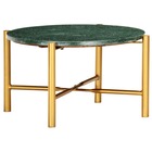 Table basse vert 60x60x35 cm pierre véritable et texture marbre