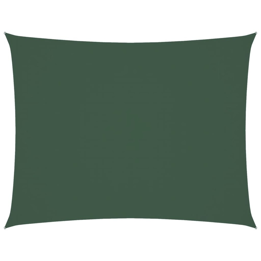Voile de parasol tissu oxford rectangulaire 4x5 m vert foncé