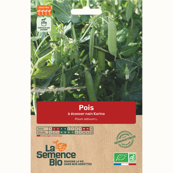 Pois nain à écosser karina - graines bio