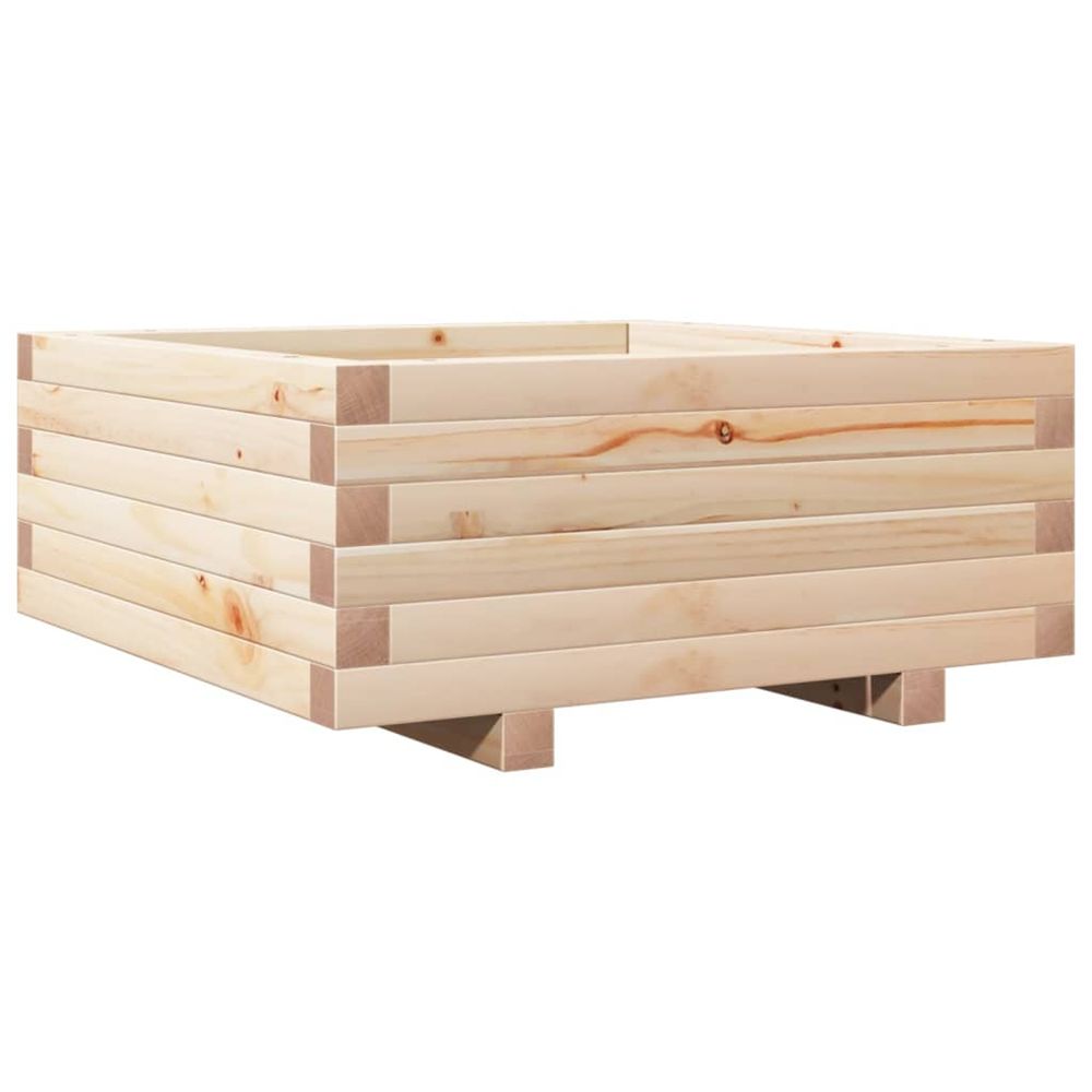 Jardinière d'extérieur 60x60x26,5 cm bois de pin massif