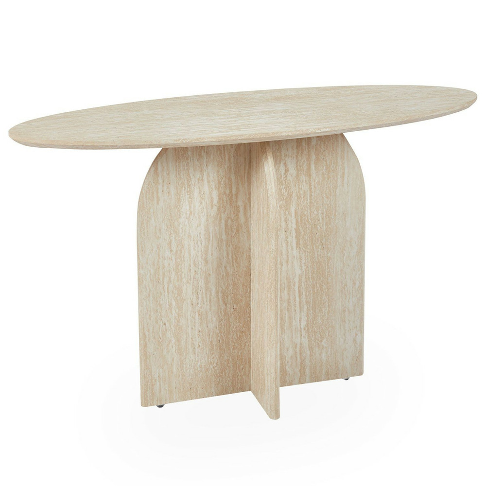 Console design effet travertin 