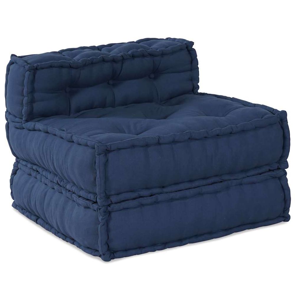 Unité de canapé modulaire tissu indigo 70 x 70 x 56 cm