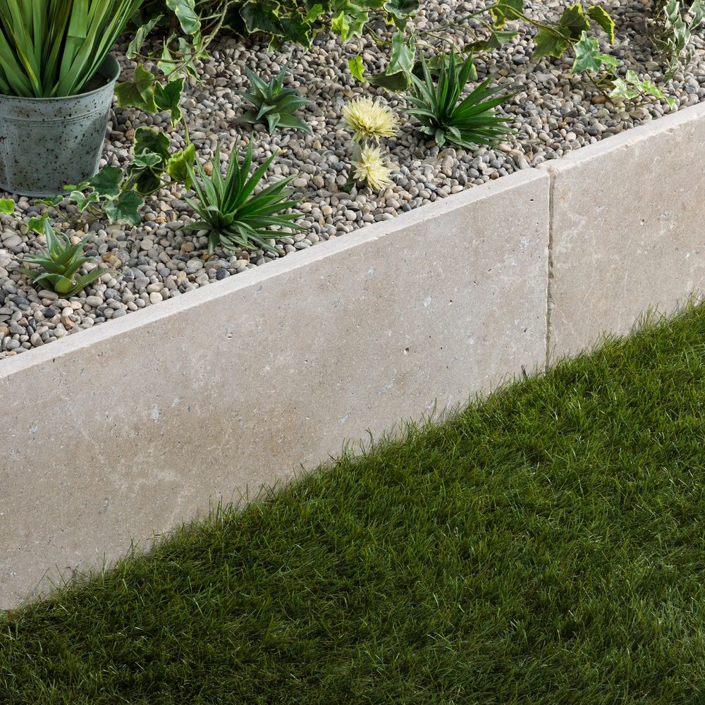 Bordure de jardin pierre d'egypte beige 100x35x3 cm (à l'unité) - ro'ma nature