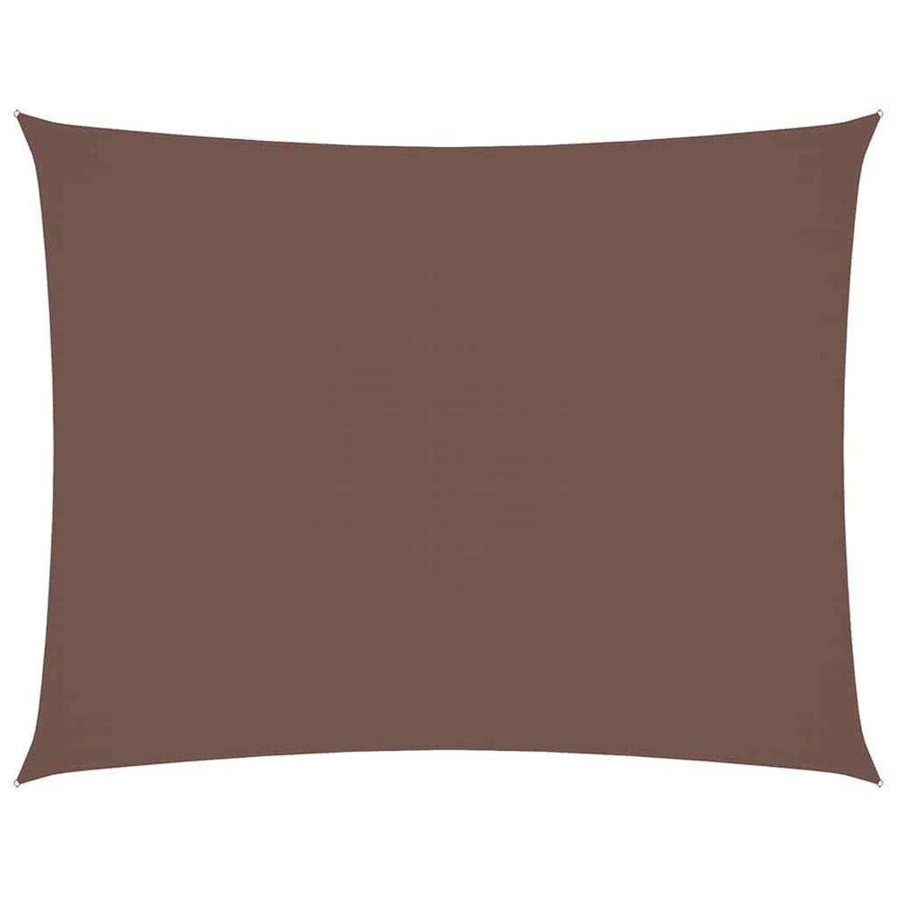 Voile de parasol tissu oxford rectangulaire 3,5x5 m marron