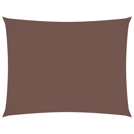 Voile de parasol tissu oxford rectangulaire 3,5x5 m marron