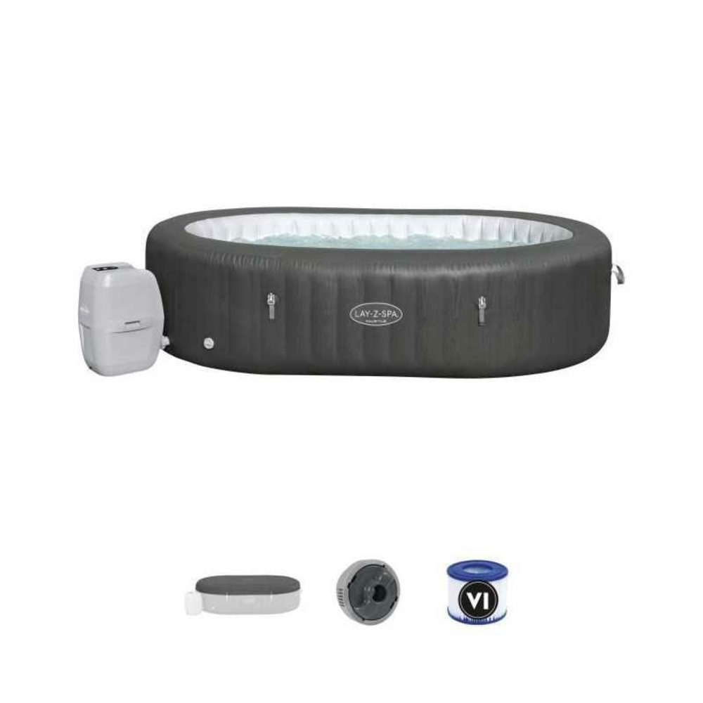 Spa gonflable bestway - lay-z-spa mauritius - smart airjet 180 airjets - 270 x 180 x 71 cm - 5 a 7 places - rectangulaire