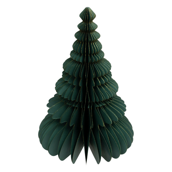 Sapin de noël en papier plié vert h 30 cm