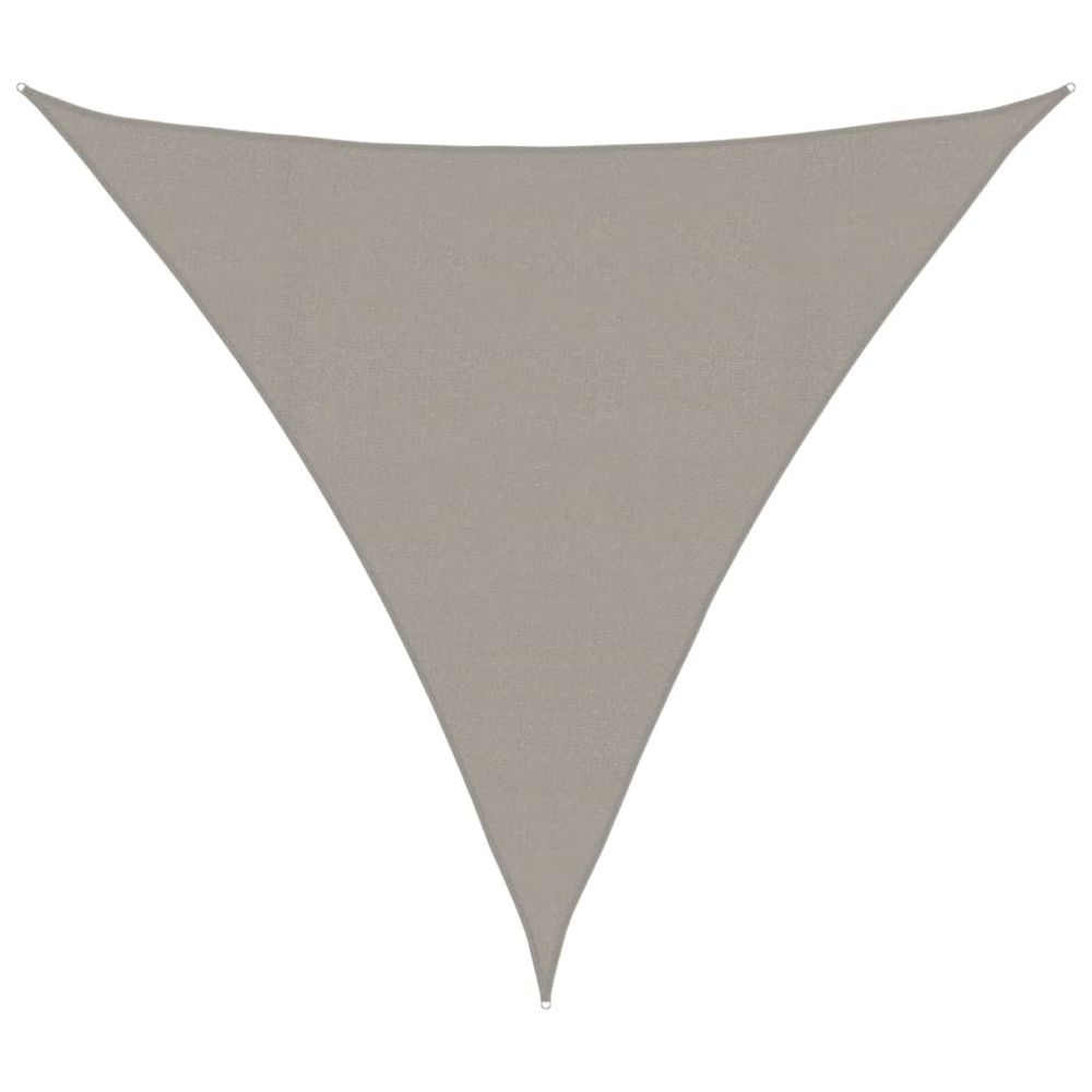 Voile d'ombrage 160 g/m² triangulaire gris clair 4x4x4 m pehd