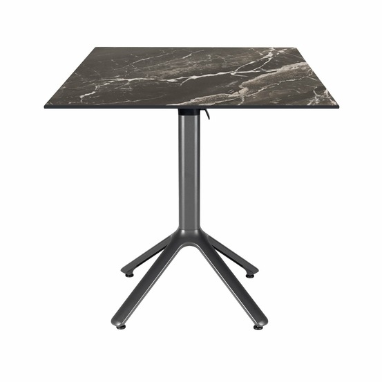Restootab - table pliable nemo pour intérieur/extérieur marbre veiné 70x70