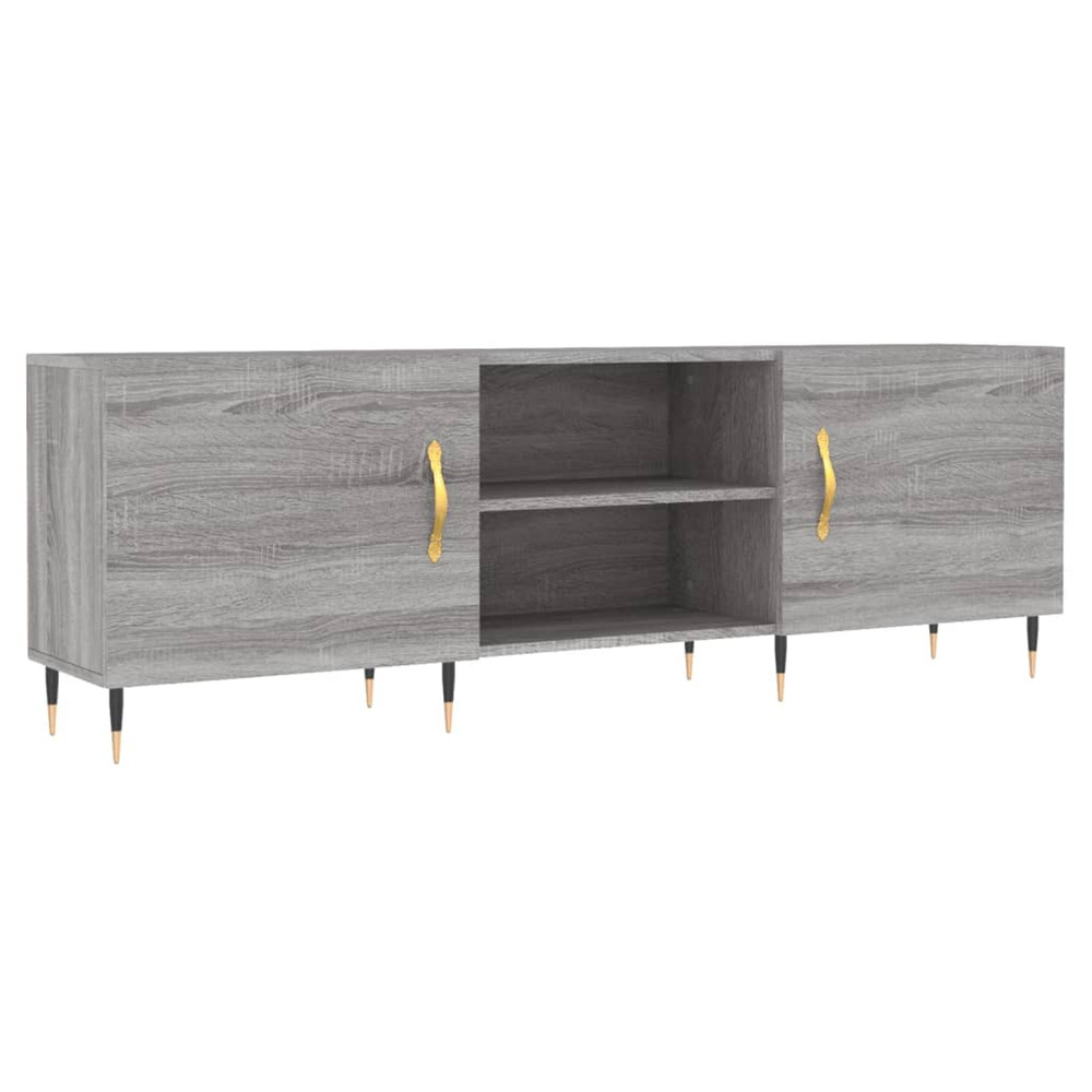 Meuble tv sonoma gris 150x30x50 cm bois d'ingénierie
