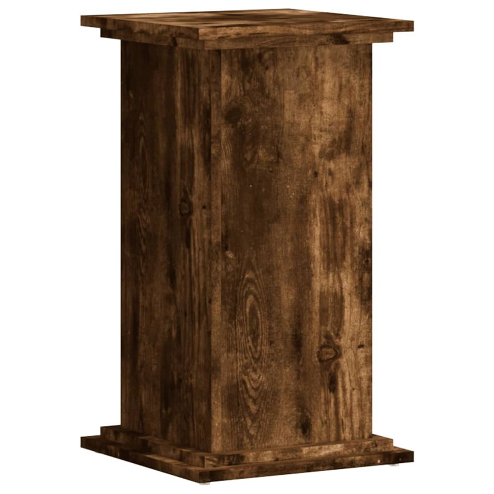 Support de plante chêne fumé 33 x 33 x 60 cm bois d'ingénierie