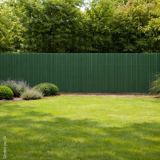 Canisse pvc double face verte 1,5 × 3 m avec kit de fixation