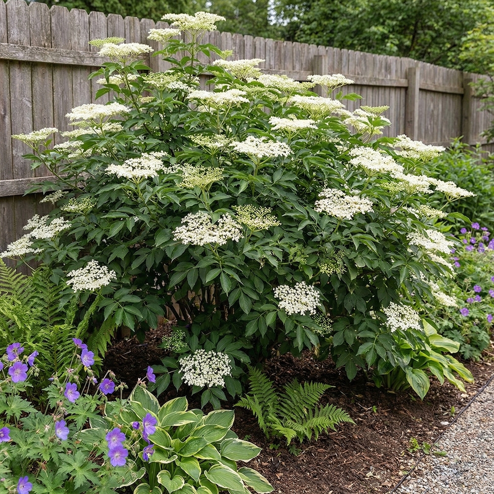 Sambucus nigra howunder york - sureau noir - h. 30-40 cm